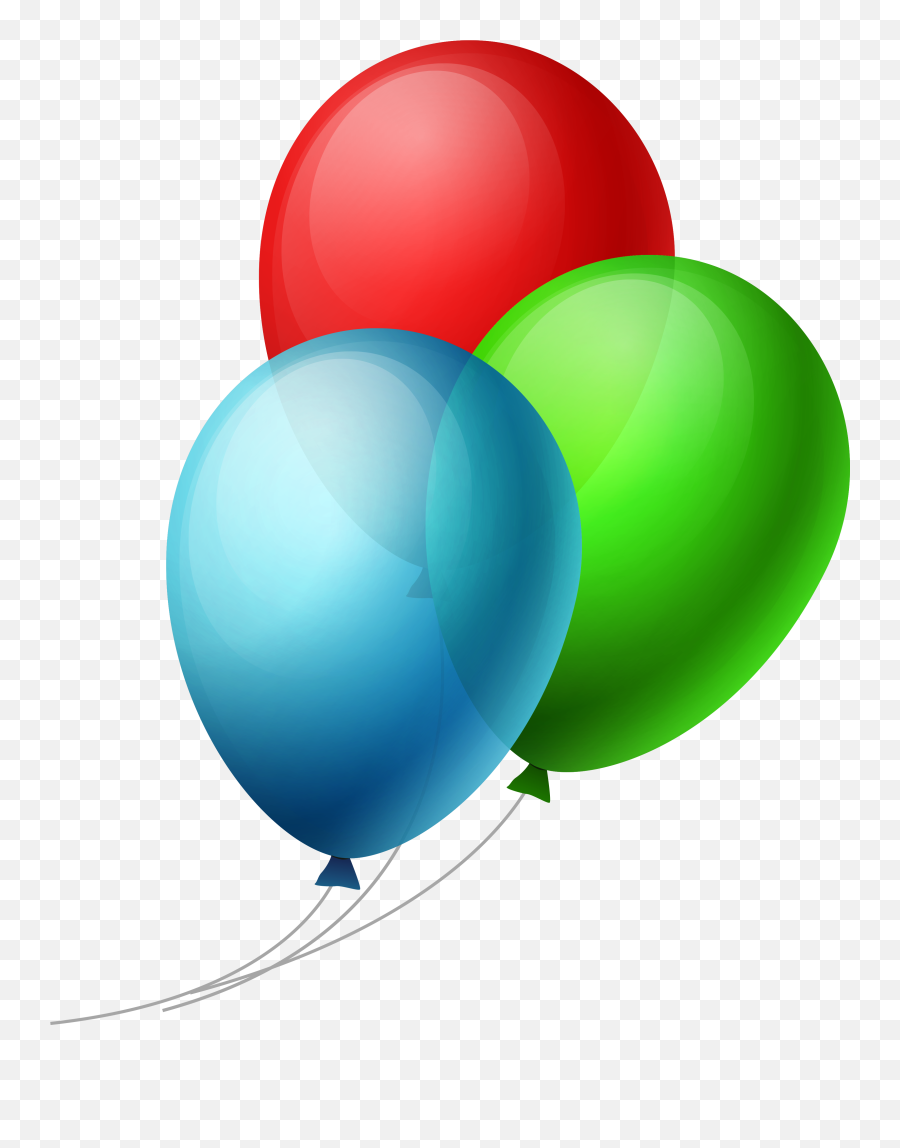 Balloons Clipart Teal - Red Green Blue Balloons Png Clipart Three Balloons Emoji,Balloons Png