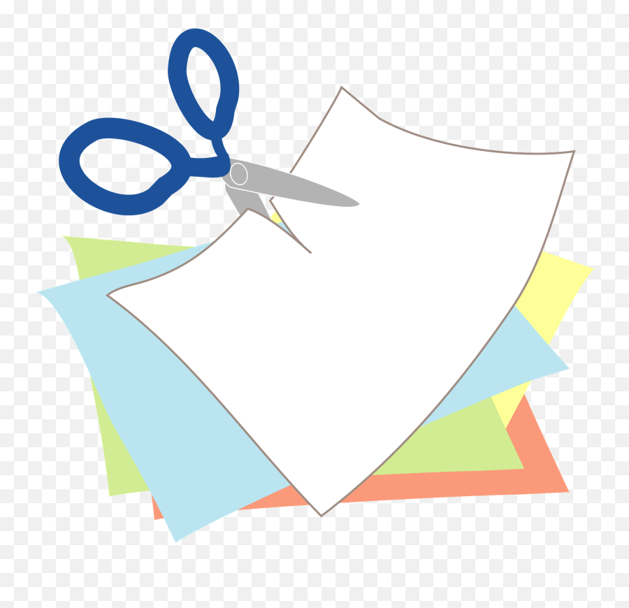 Scissors And Paper Clipart Free Download Transparent Png - Horizontal Emoji,Paper Clipart