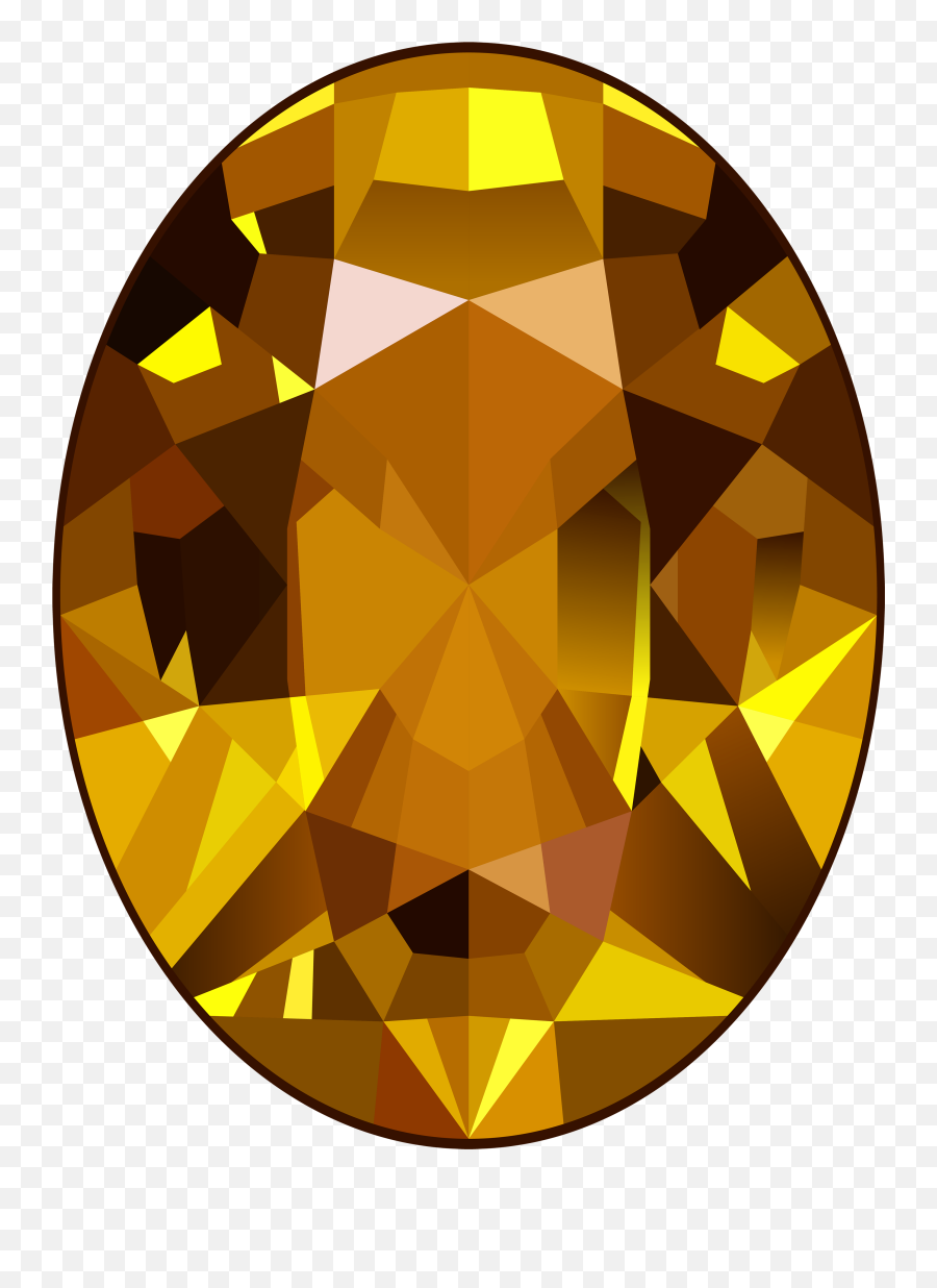 Download Hd Crystal Clipart Yellow Gem - Yellow Gem Png Emoji,Crystal Clipart