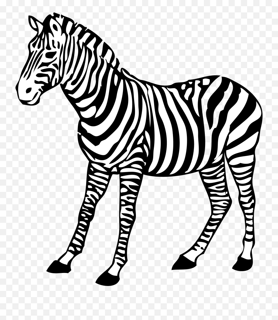 Free Clip Art - Zebra Clipart Black And White Emoji,Zebra Clipart