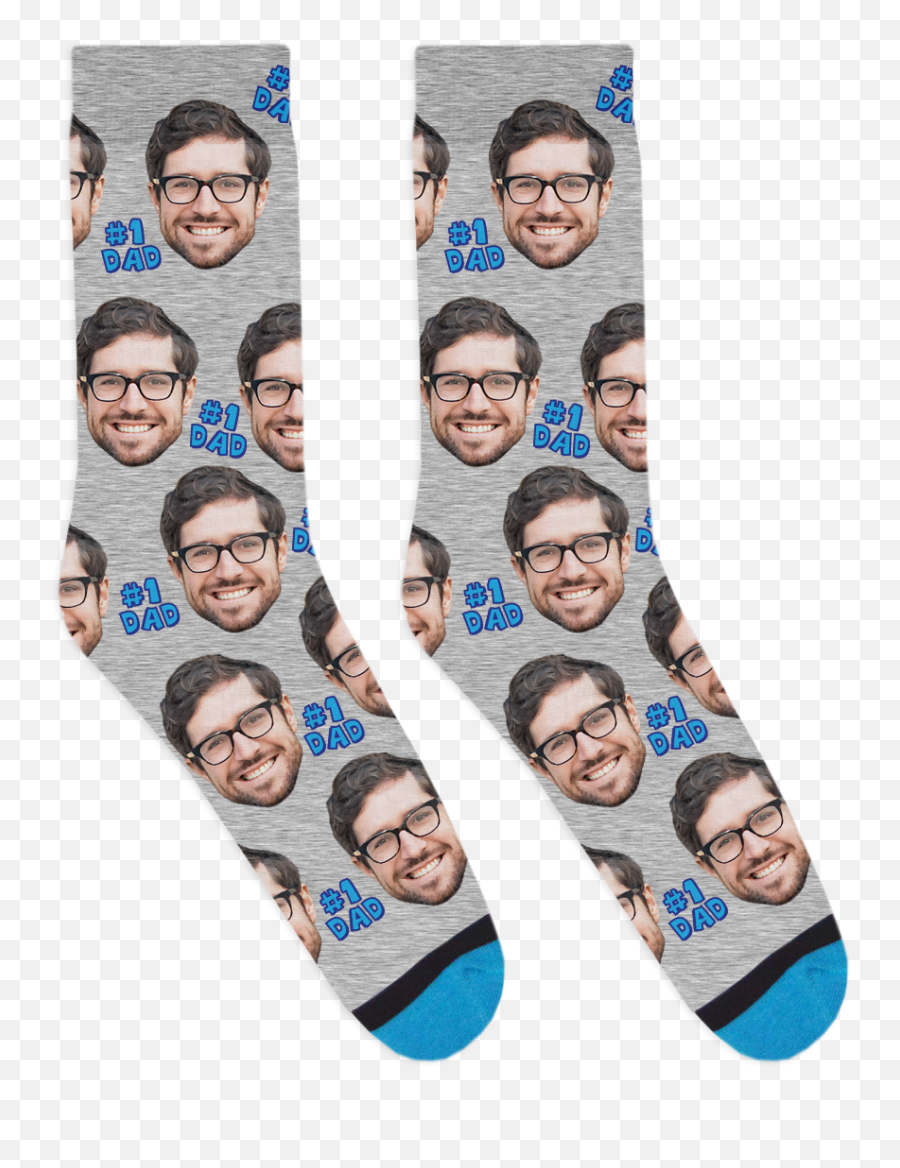 Custom 1 Dad Socks - Divvy Up Socks Emoji,Super Dad Logo