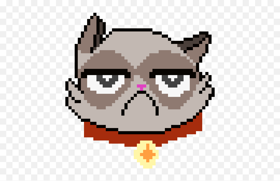 Pixel Art Grumpy Cat Clipart Emoji,Grumpy Cat Clipart