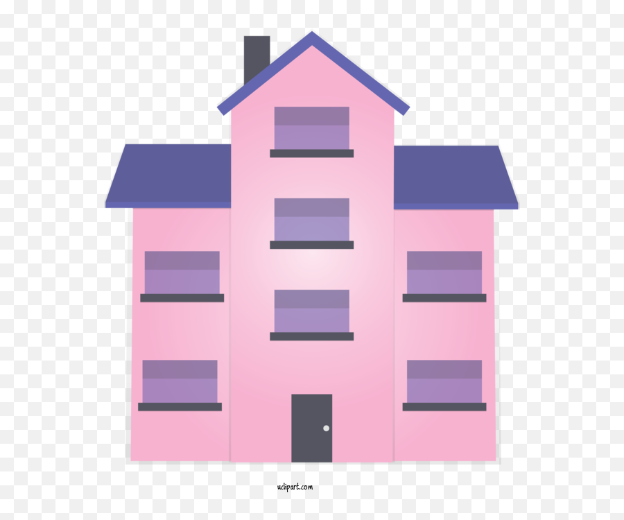 Buildings Violet Pink House For House - House Clipart Emoji,Housing Clipart