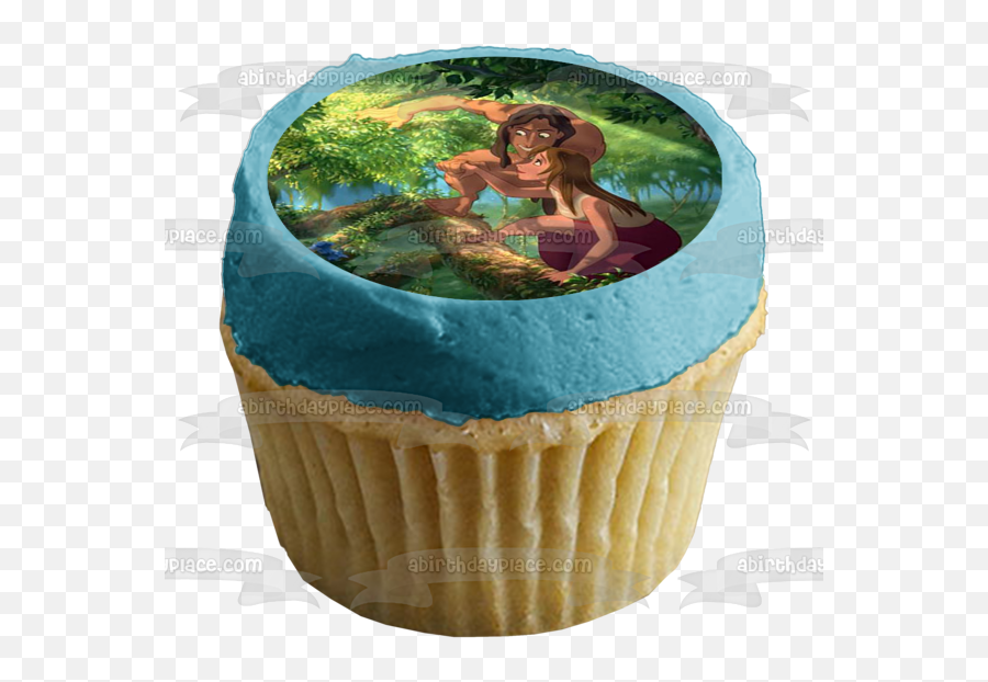 Disney Tarzan Jane Jungle Animation Movie Edible Cake Topper Image Abpid53192 Emoji,Tarzan Png