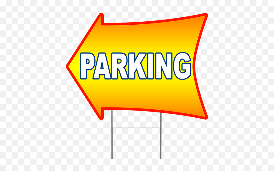 Parking 2 Sided Arrow Yard Sign 18 X 24 With Metal Sign Holder Emoji,Double Sided Arrow Png