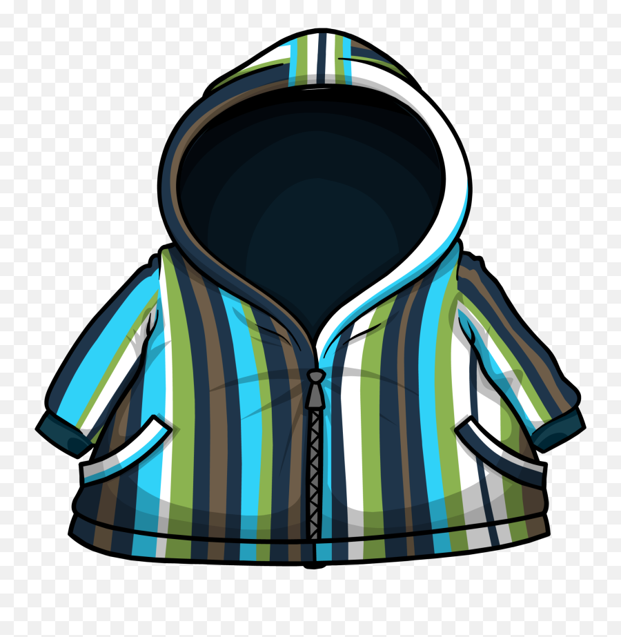 Blue Striped Raincoat Club Penguin Wiki Fandom Emoji,Rain Coat Clipart