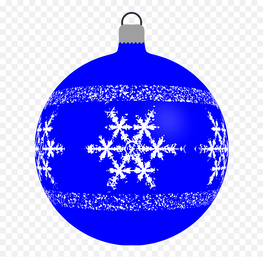 Simple Blue With Snowflake Pattern Christmas Ornament Emoji,Christmas Decorations Clipart Black And White