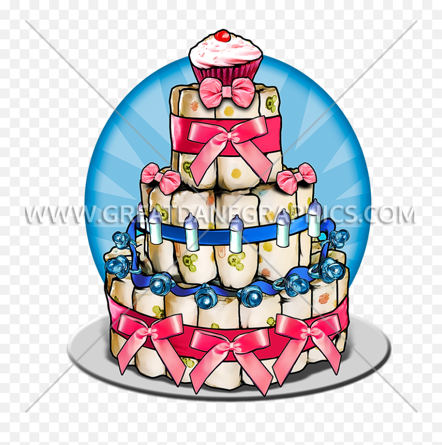 Baby Diaper Cake Production Ready Artwork For T - Shirt Printing Cake Decorating Supply Emoji,Diaper Clipart