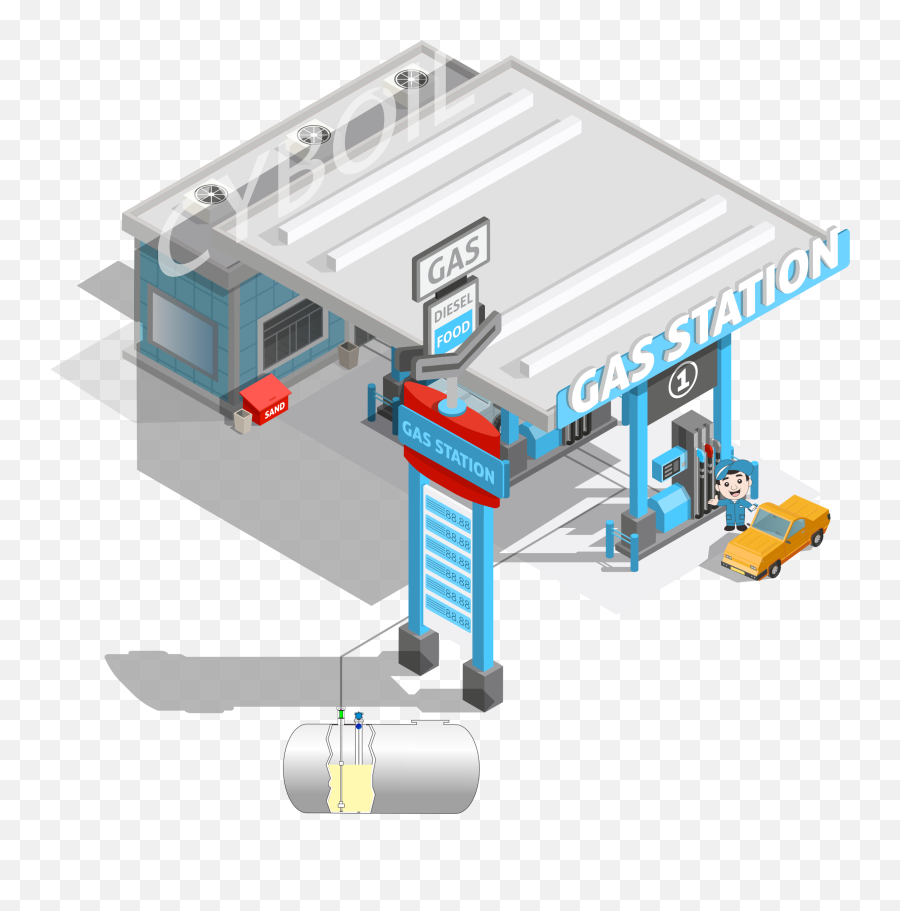 Commercial Gas Station - Cyboil Emoji,Gas Station Png