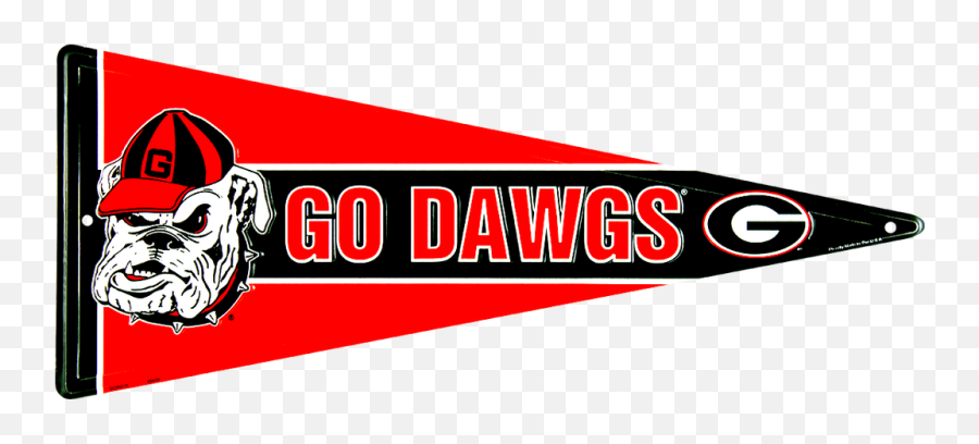 Dc85010 - Georgia Bulldogs Pennant U2013 Hangtime Emoji,Uga Bulldog Logo