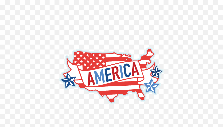 America Banner Svg Cut Files Svg - Genca Emoji,America Clipart
