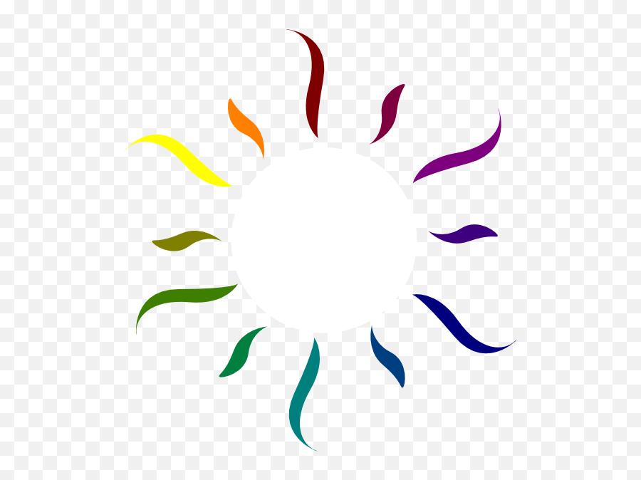 Rainbow Sun Rays Clip Art At Clkercom - Vector Clip Art Decorative Emoji,Sun Rays Png