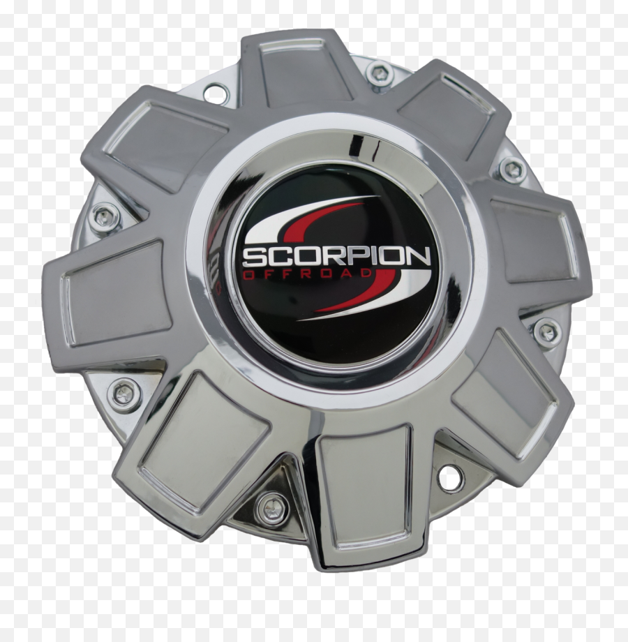 Sc10 Chrome Scorpion Center Cap - Solid Emoji,Scorpion Logo