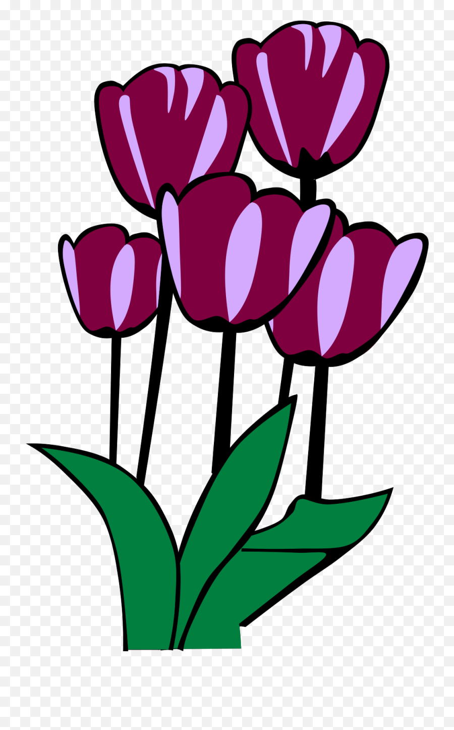 Tulips Svg Vector Tulips Clip Art - Girly Emoji,Tulips Clipart