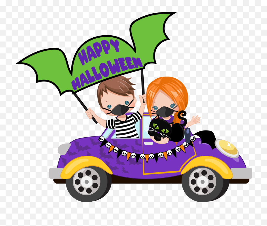 Halloween Staff Car Parade - Drive By Halloween Clipart Emoji,Parade Clipart