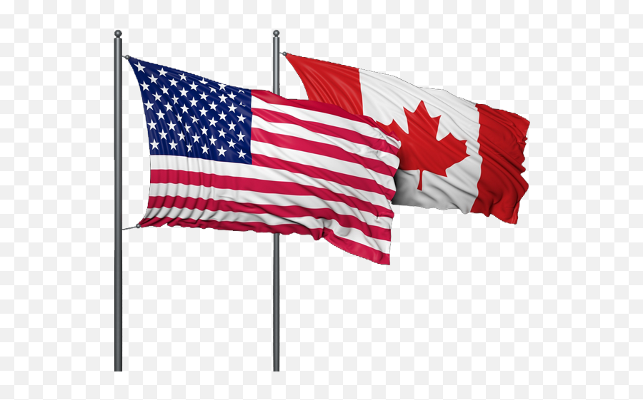 Usa U0026 Canada - Flag Of The United States 635x491 Png Canada Us Flag Png Emoji,United States Png