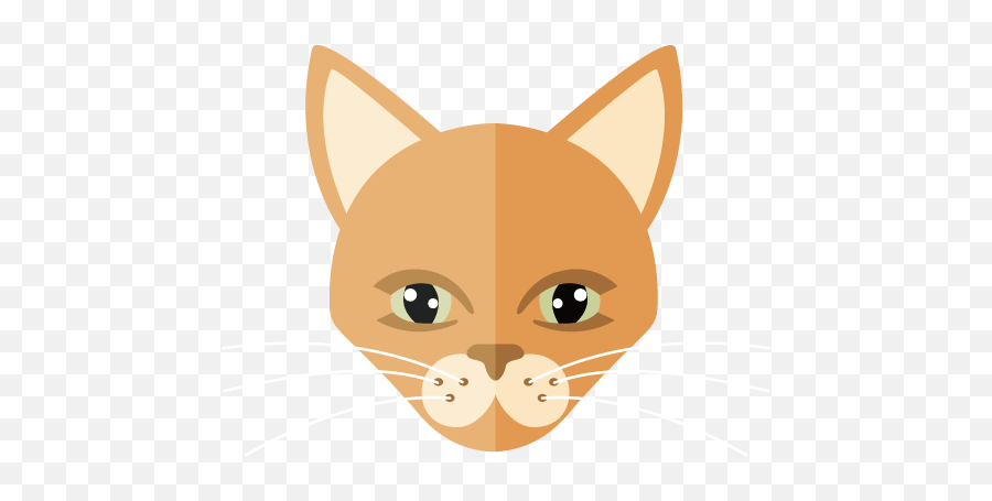 Yellow Cartoon Cat Face Png Download - Cat Emoji,Cat Face Png