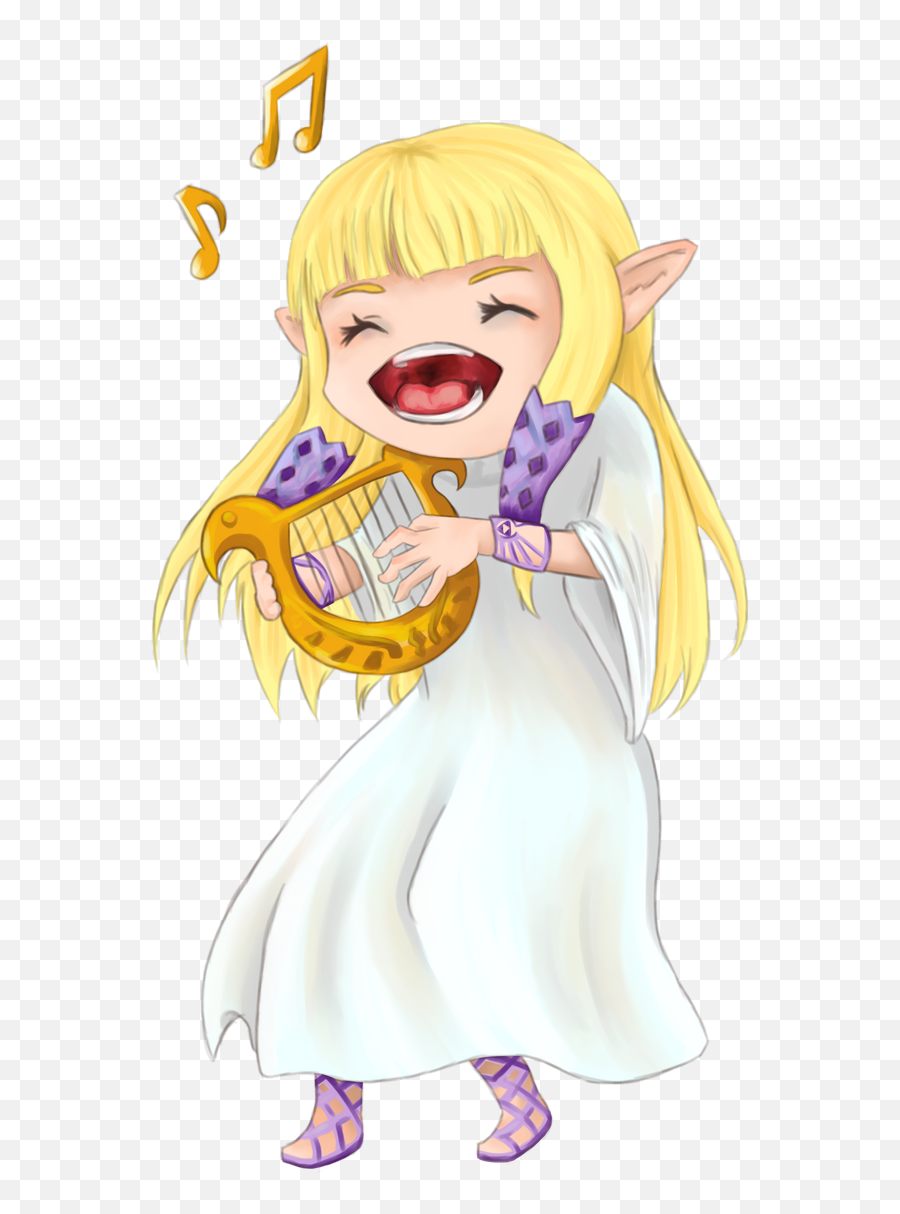 Zelda Harp Png Transparent Image Png Arts - Fictional Character Emoji,Zelda Transparent