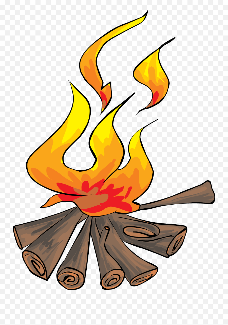 Lag B Omer Clip Art - People With Bonfire Cartoon Emoji,Campfire Clipart