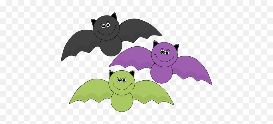Colorful Halloween Bats - Halloween Bat Clip Art Emoji,Halloween Clipart