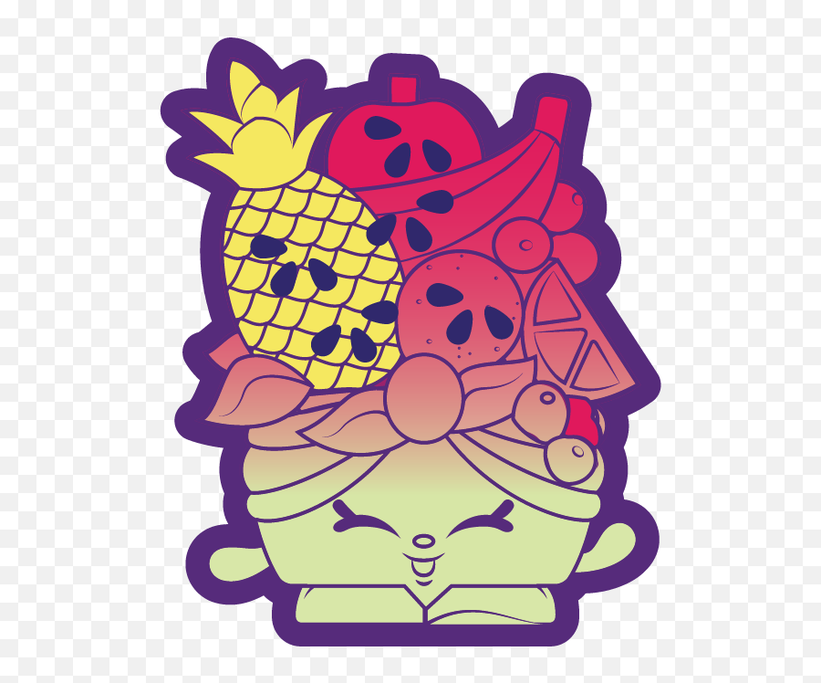 Shopkins Clipart Pineapple - Shopkins Fran Fruit Hat Hd Png Shopkins Wild Style Fruit Emoji,Shopkins Png