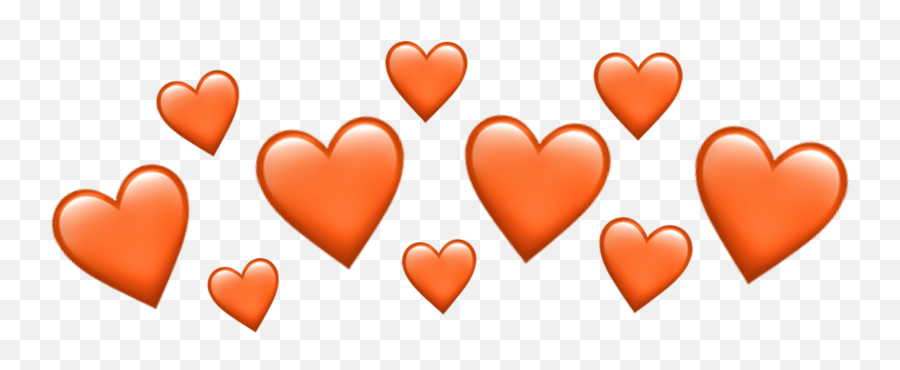 Download Png Download Source Orange Heart Heartcrown Emoji,Heart Crown Png