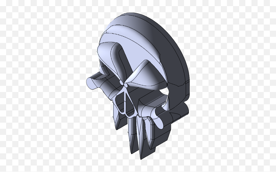 3d Punisher Skull 3d Cad Model Library Grabcad Emoji,Punisher Skull Logo