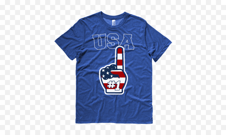 Usa 1 Patriotic Foam Finger T - Shirt U2013 Americana Monkey Emoji,Foam Finger Png