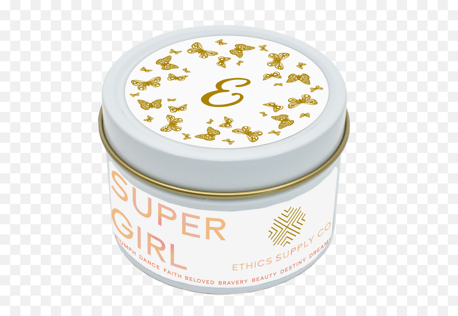 Supergirl Loveland Foundation Candle U2013 Ethics Supply Co Emoji,Supergirl Logo Png