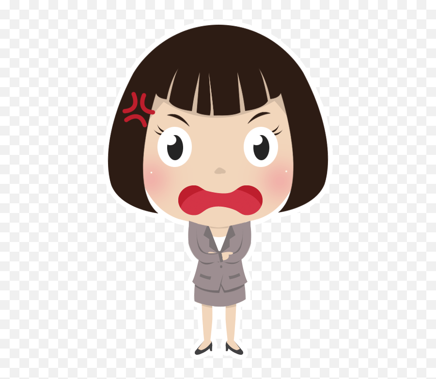 Download Hd Free Angry Girl People High Resolution Clip Art Emoji,Crying Woman Clipart