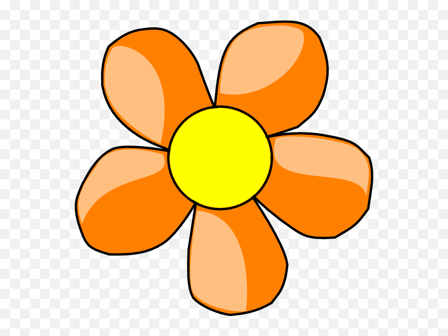 Orange Daisy Clip Art At Clkercom - Vector Clip Art Online Emoji,Yellow Daisy Png