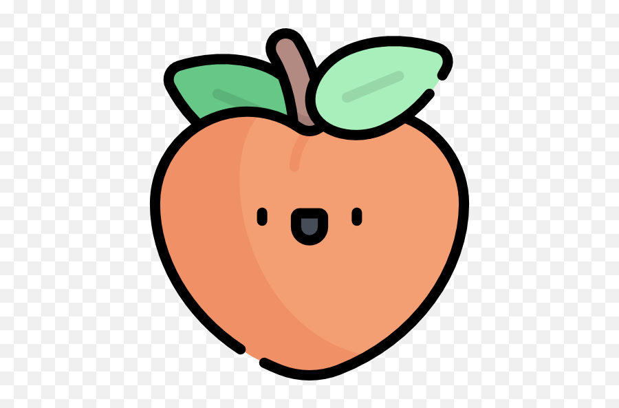 Peach Cute Emoji,Peach Emoji Transparent Background