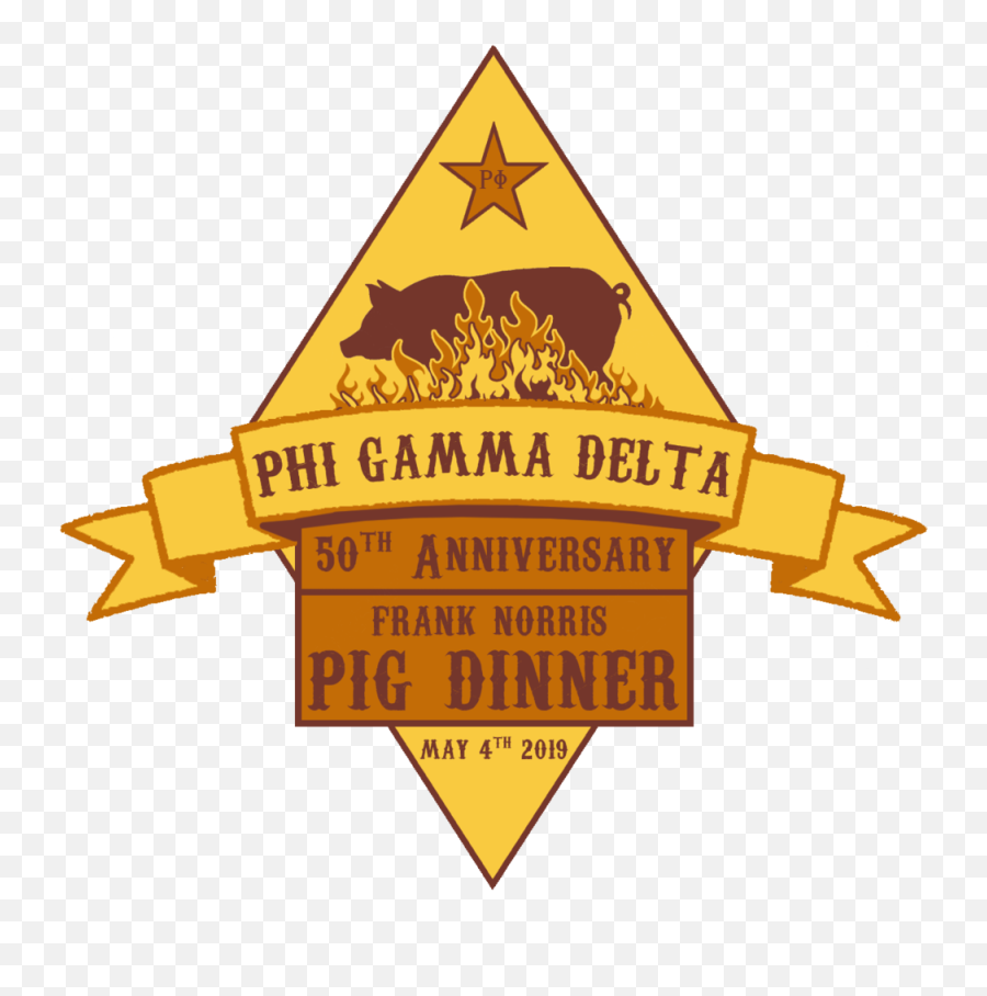Rho Phi Chapter Of Phi Gamma Delta - Shirt Shack 50th Anniversary Pig Dinner Shirt Emoji,Pig Logo