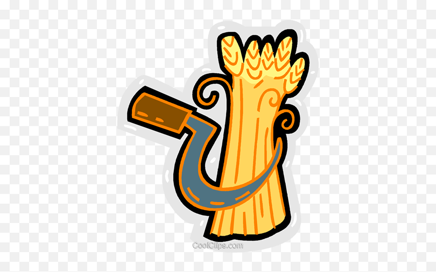 Wheat Harvest Royalty Free Vector Clip Art Illustration - Language Emoji,Harvest Clipart