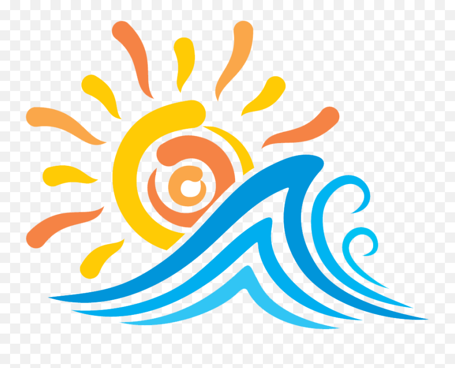 Clipart Waves Sun Clipart Waves Sun Transparent Free For - Wave Clip Art Png Emoji,Sun Clipart