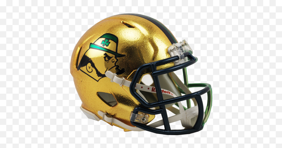 Shop College Football And Nfl Helmets Sportscrackcom - Notre Dame Mini Helmet Emoji,Notre Dame Football Logo