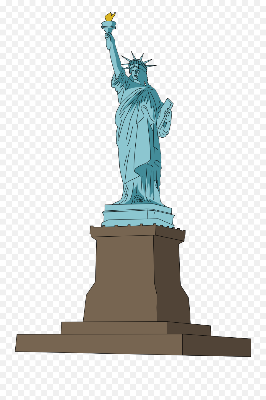 Statue Of Liberty - Clip Art Library Emoji,Liberty Bell Clipart