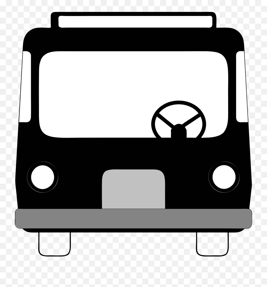 Bus Images Clip Art - Front View Of Bus Clipart Emoji,Bus Clipart Black And White