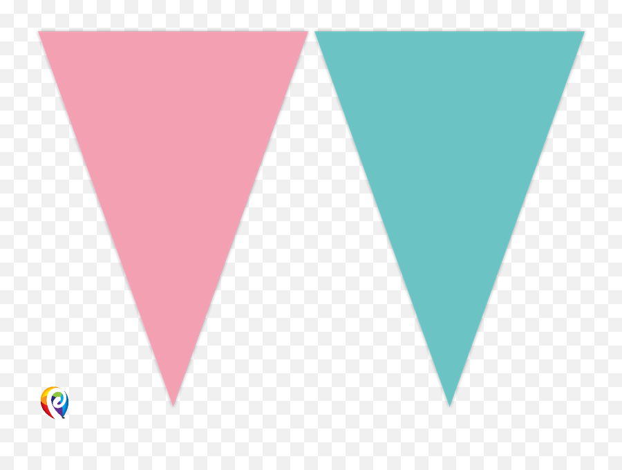 Birthday Flags Png - Pink Turquoise Party Flag Bunting Pink Bunting Flags Png Emoji,Birthday Banner Png
