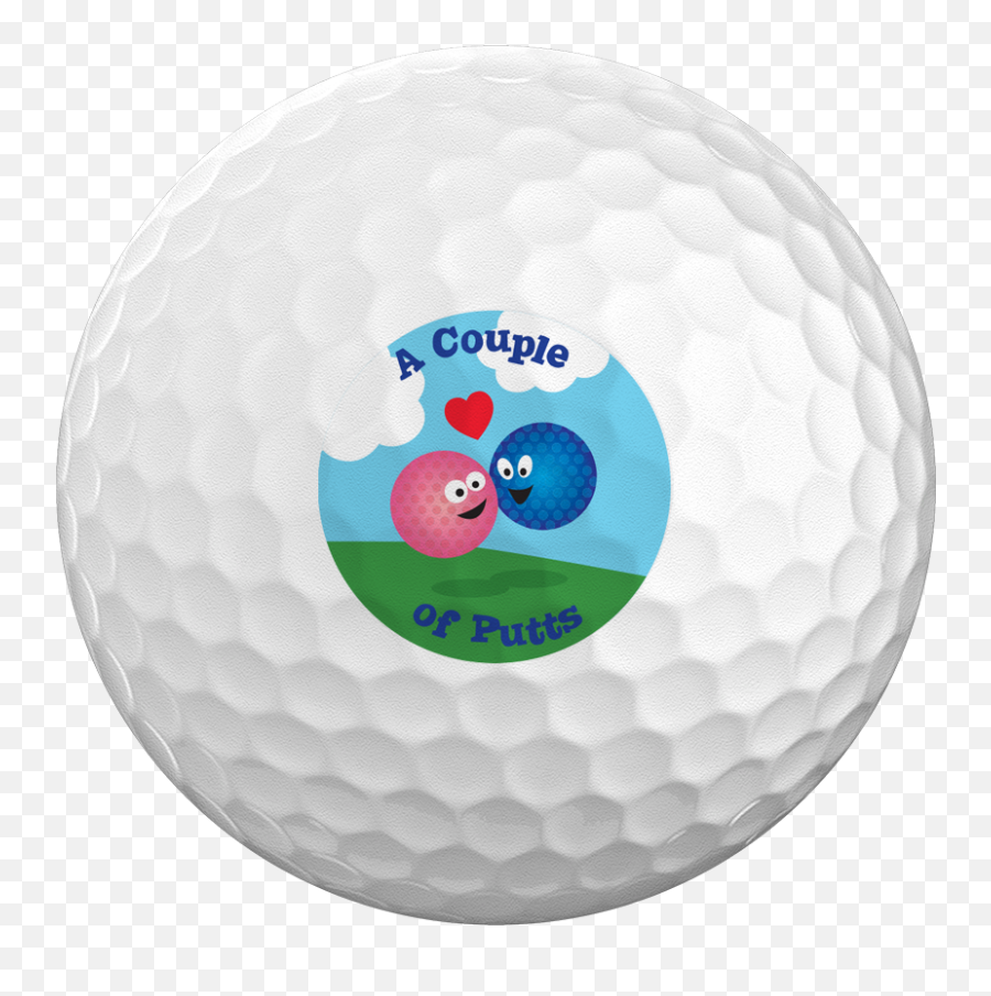 Couple Of Putts Logo Golf Ball - Play Emoji,Golf Ball Logo