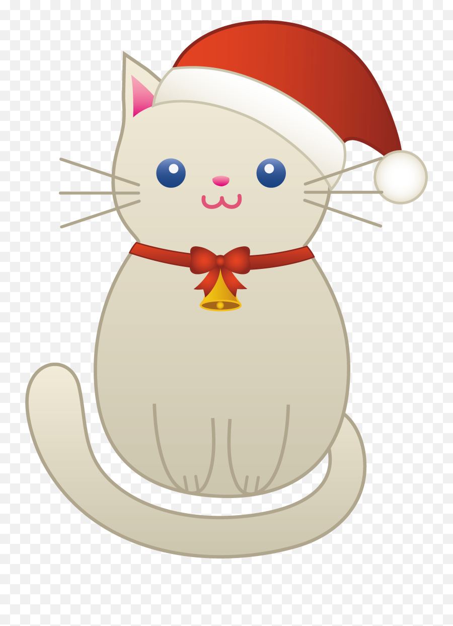 Transparent Background Cute Cat Cartoon Png - Get Images Two Clipart Christmas Cat Emoji,Cat Transparent