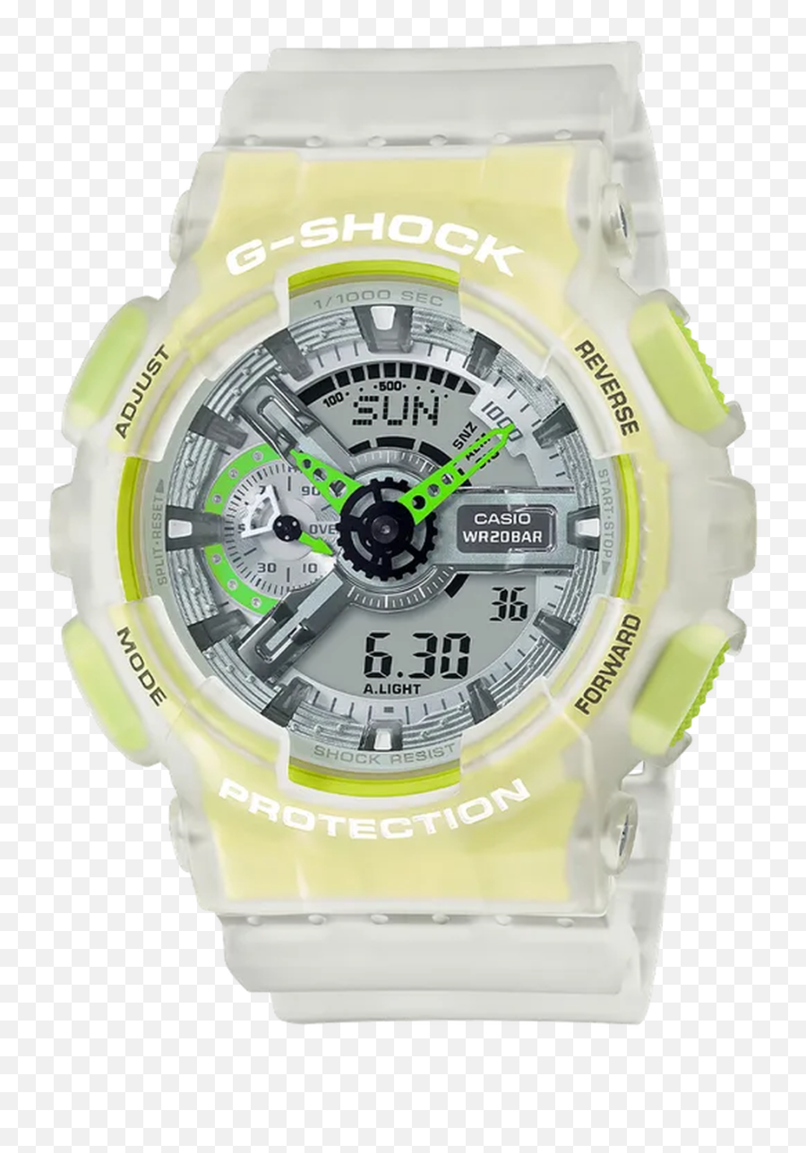 G - Shock Analogdigital Translucent Lime Greenclear Menu0027s Watch Ga110ls7a G Shock Ga110ls 7a Emoji,Transparent Vs Translucent