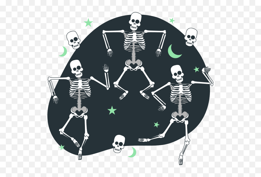 Dancing Skeletons Customizable Cartoon Illustrations Bro Style Emoji,Dancing Skeleton Clipart