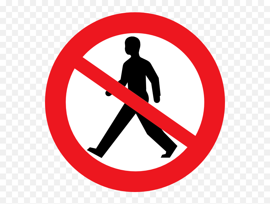 No Entry For Pedestrians At Clkercom - Ostend Emoji,No Clipart