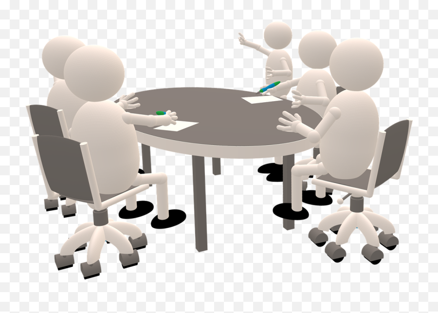 Meeting Conference Meet - Free Image On Pixabay Emoji,People Sitting At Table Png