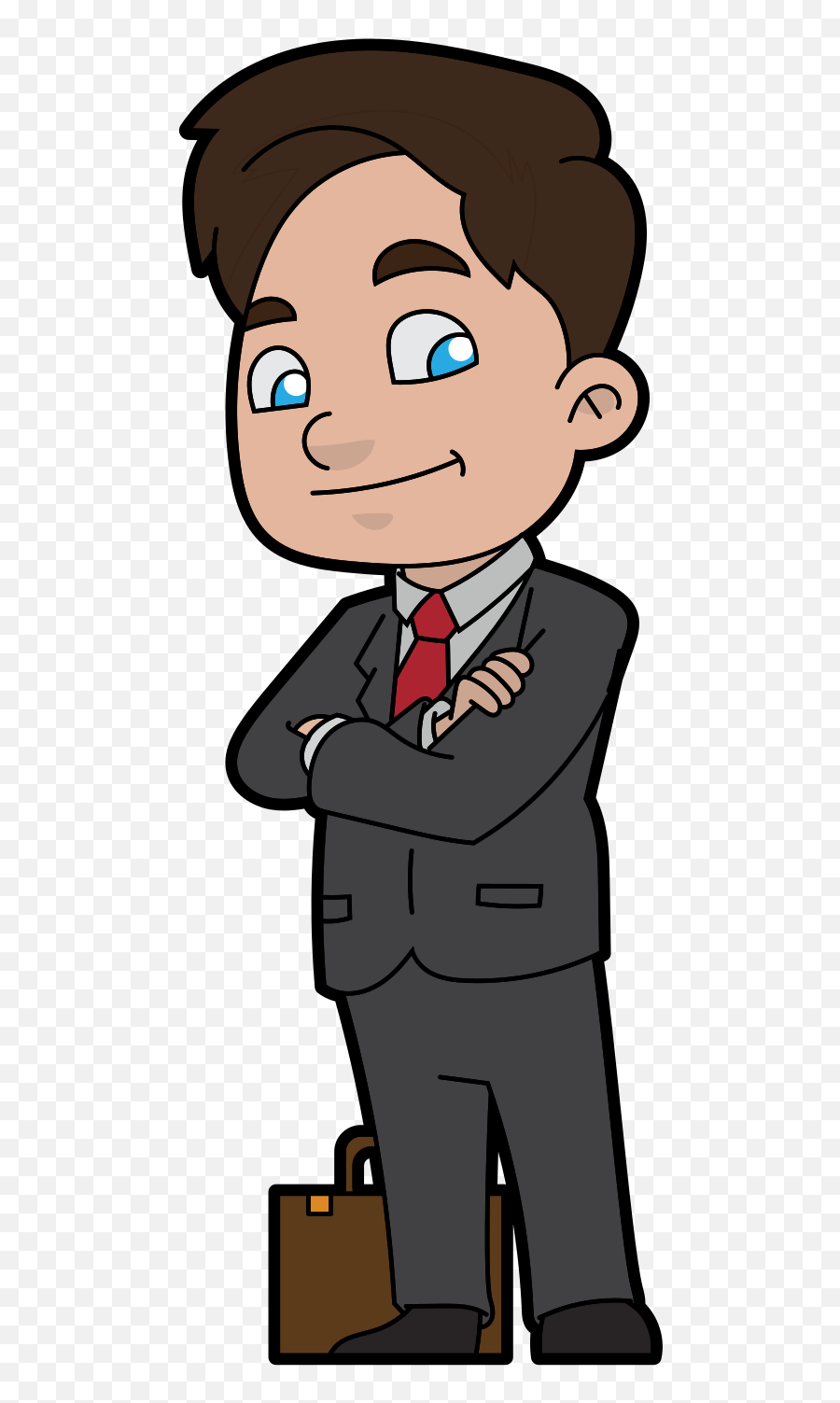 Filesmirking Cartoon Businessmansvg - Wikimedia Commons Emoji,Smirk Clipart