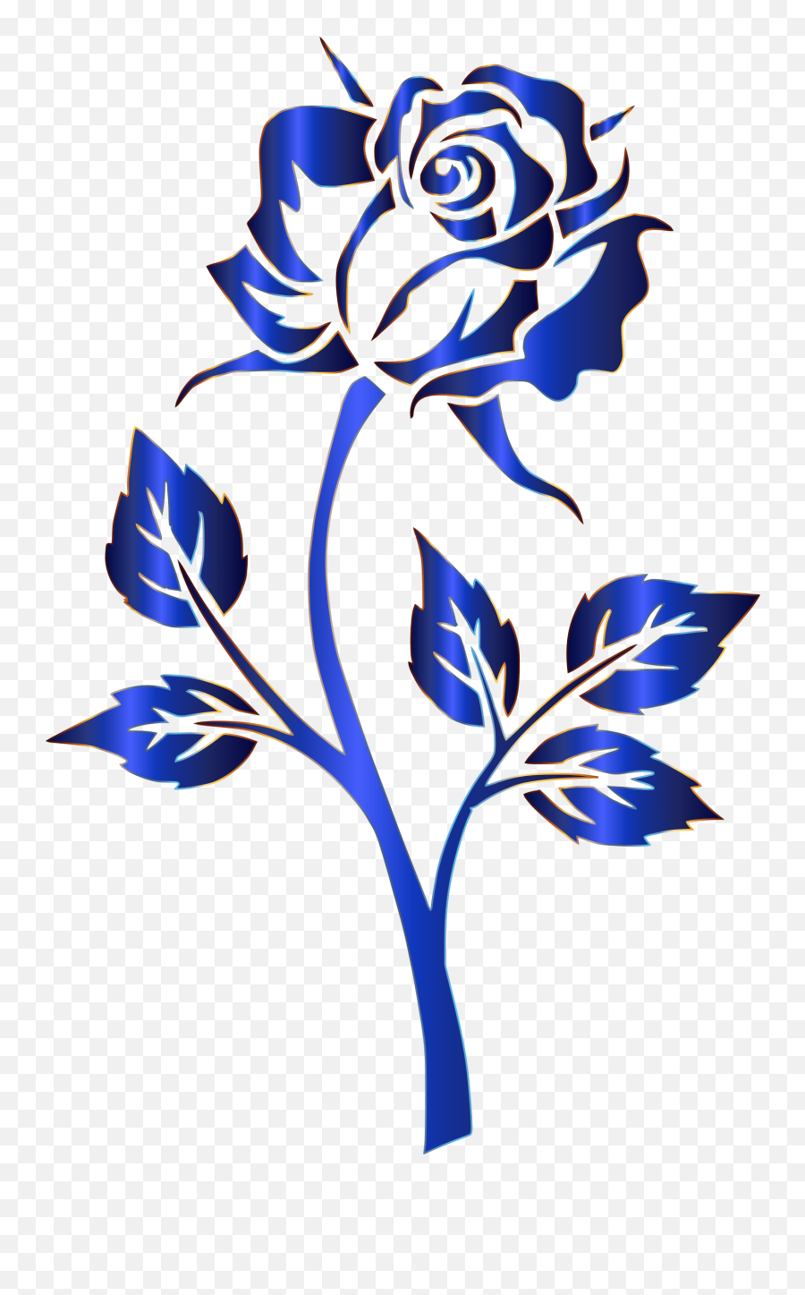 Blue Rose Clipart Transparent - Blue Rose No Background Emoji,Family Clipart Transparent Background