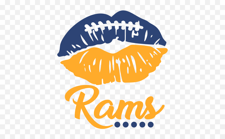 Los Angeles Rams Lips Svg Rams Lips Vector File Rams Lips Football Svg Cut Files Png Svg Cdr Ai Pdf Eps Dxf Format Emoji,Lips Silhouette Png