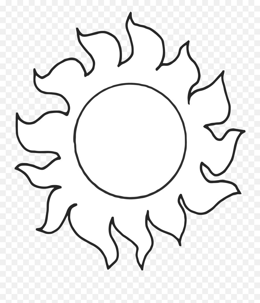 Library Of Clip Black And White Image Of Sun Png Files - Sun Clipart Black And White Emoji,Sun Clipart