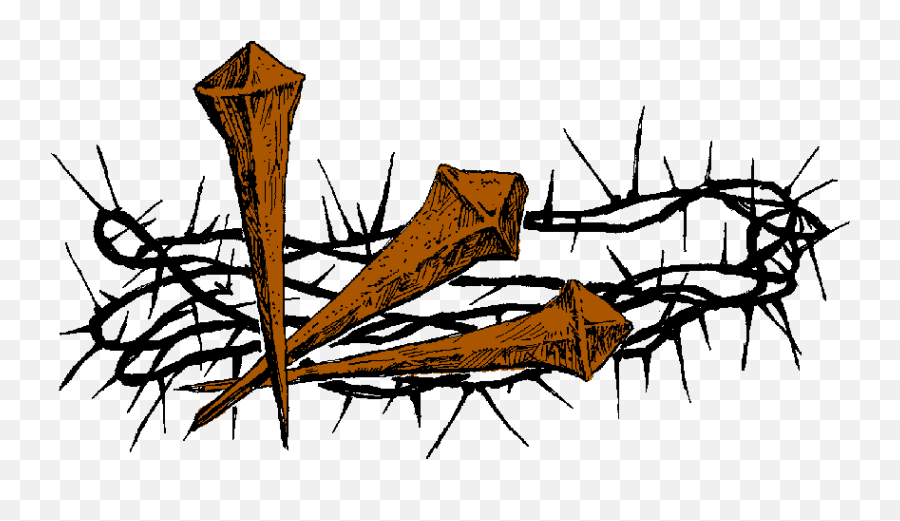 Library Of Crown Of Thorns Png Download Transparent Png - Crown Of Thorns And Nails Clip Art Emoji,Thorns Png